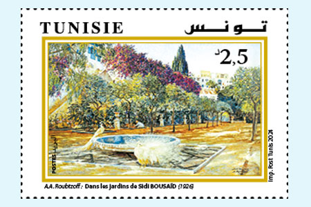 Tunisia-Russia joint issue : works of the painter Roubtzoff